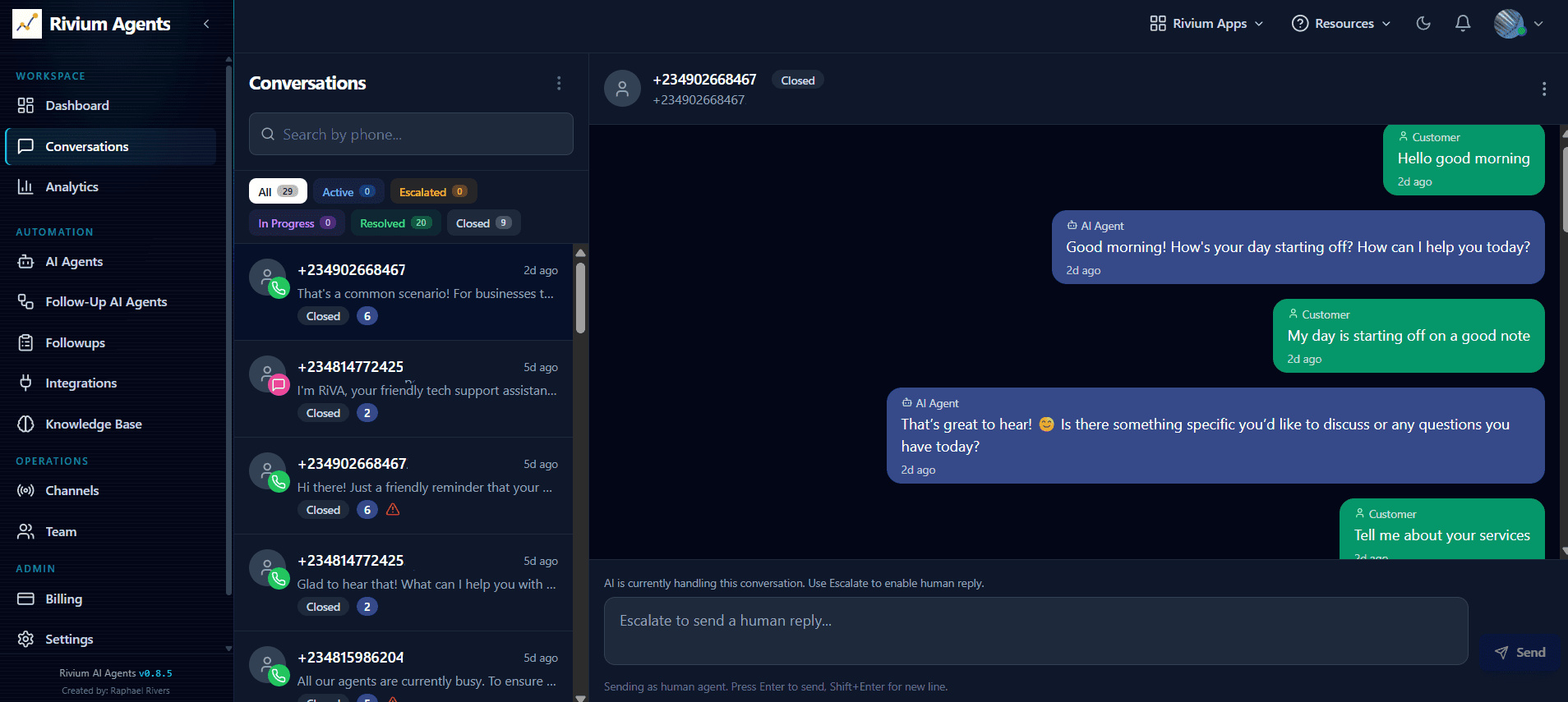 Conversations Inbox